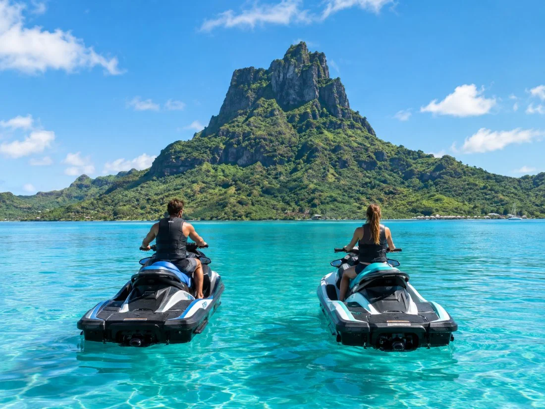 Jet Ski Around Bora Bora with Motu Stop